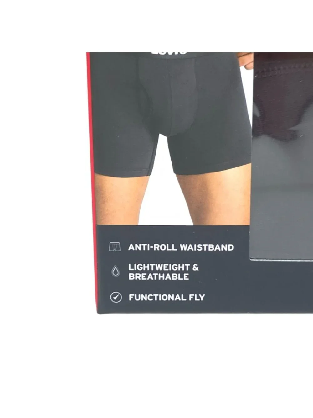 Levis Mens L 4-Pack Boxer Briefs Supportive Stretch Cotton Anti-Roll Waistband